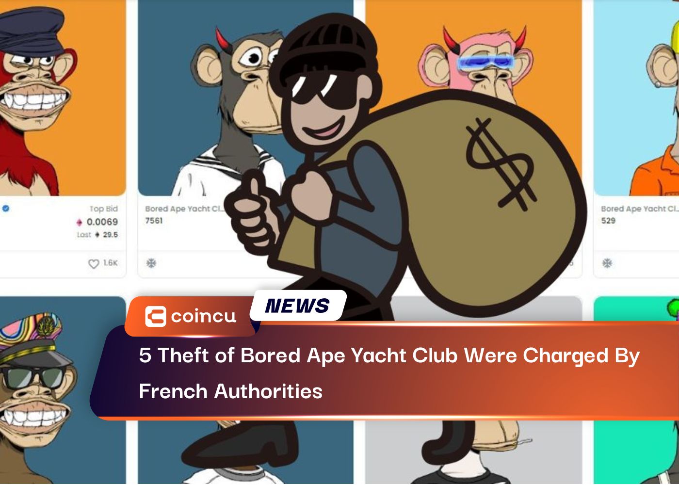 5 Theft of Bored Ape Yacht Club Were Charged By French Authorities