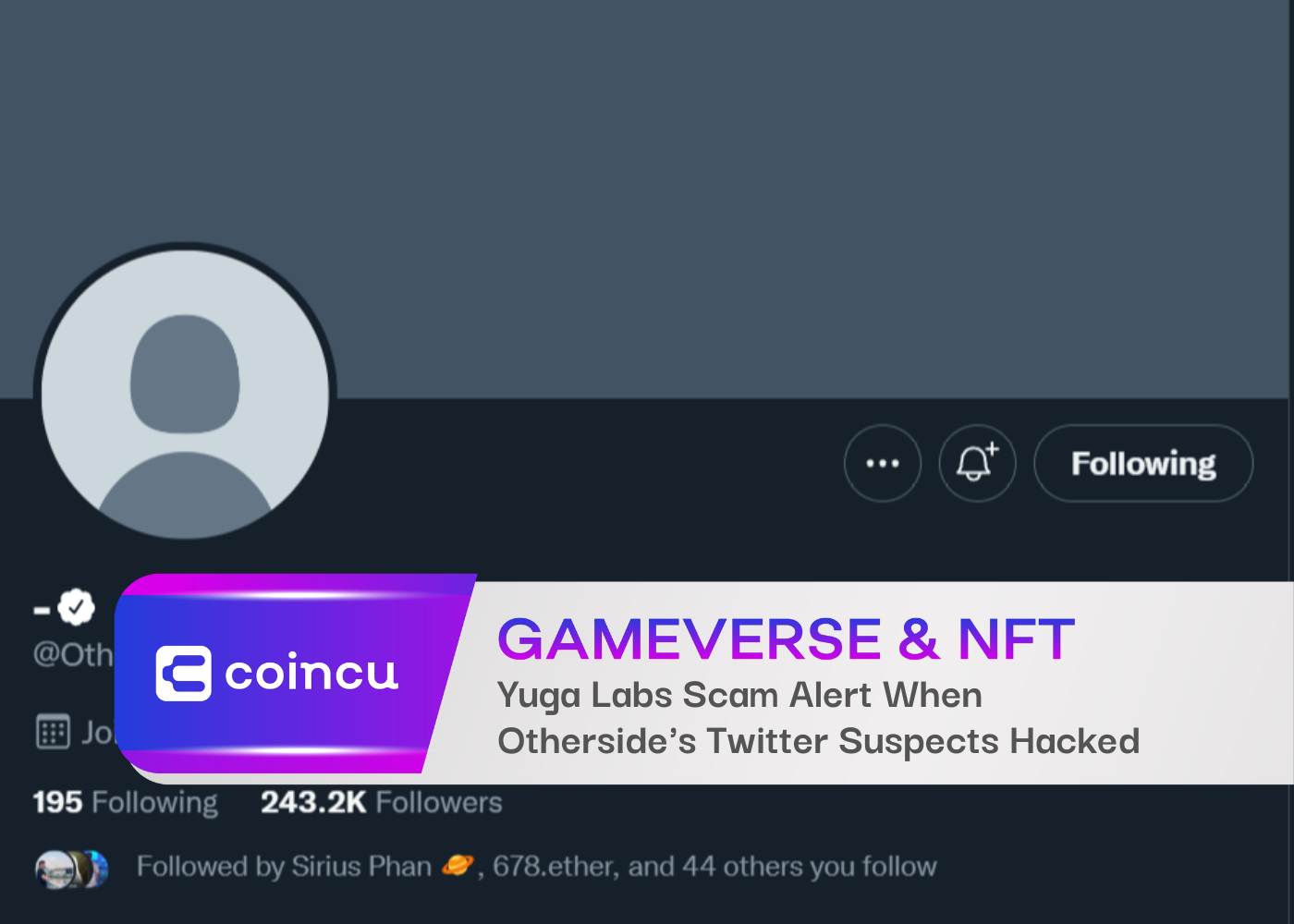 Yuga Labs Scam Alert When Otherside's Twitter Account Suspects Hacked
