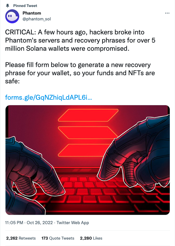 Phantom Wallet Twitter Account Officially Banned 3 Phantom Wallet Twitter Account Officially Banned