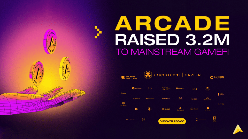 Solana-based Gaming Platform Arcade2Earn Raises $3.2 Million From Crypto.com, Solana, Kucoin