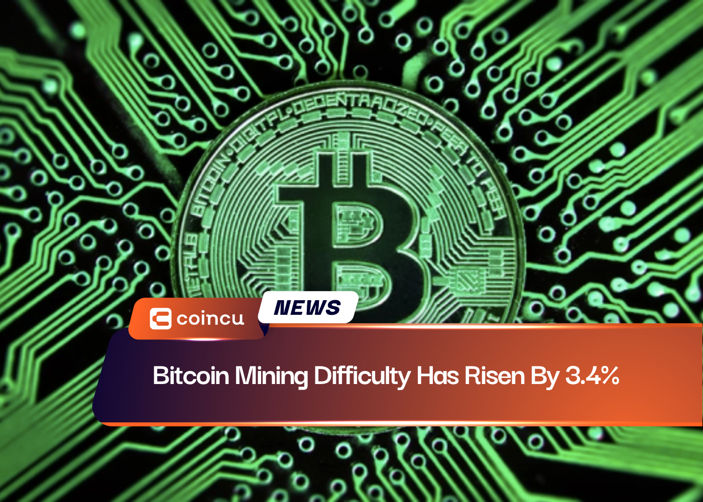 Bitcoin Mining Difficulty Has Risen By 3.4%