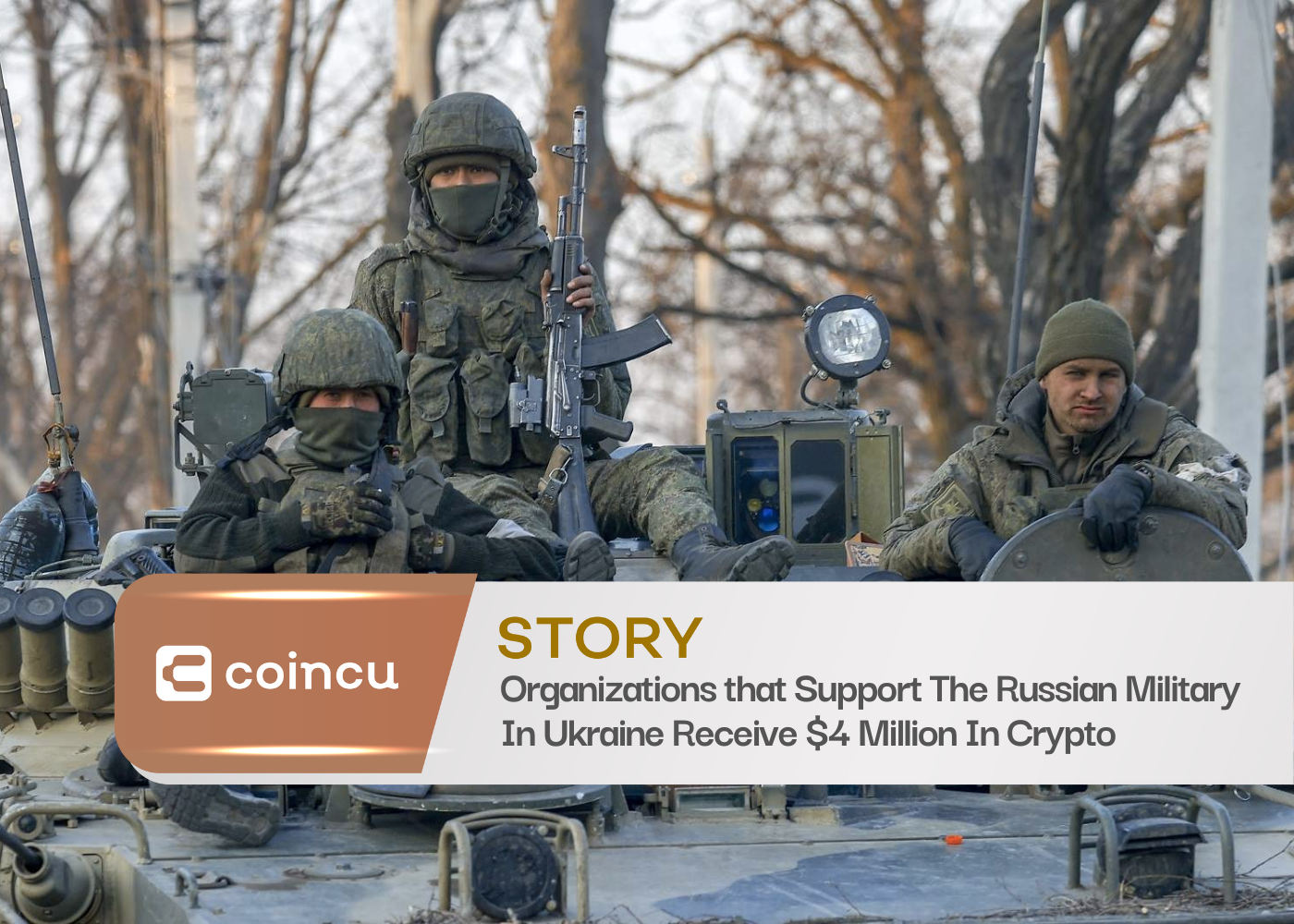 Les organisations qui soutiennent l'armée russe en Ukraine reçoivent 4 millions de dollars en crypto