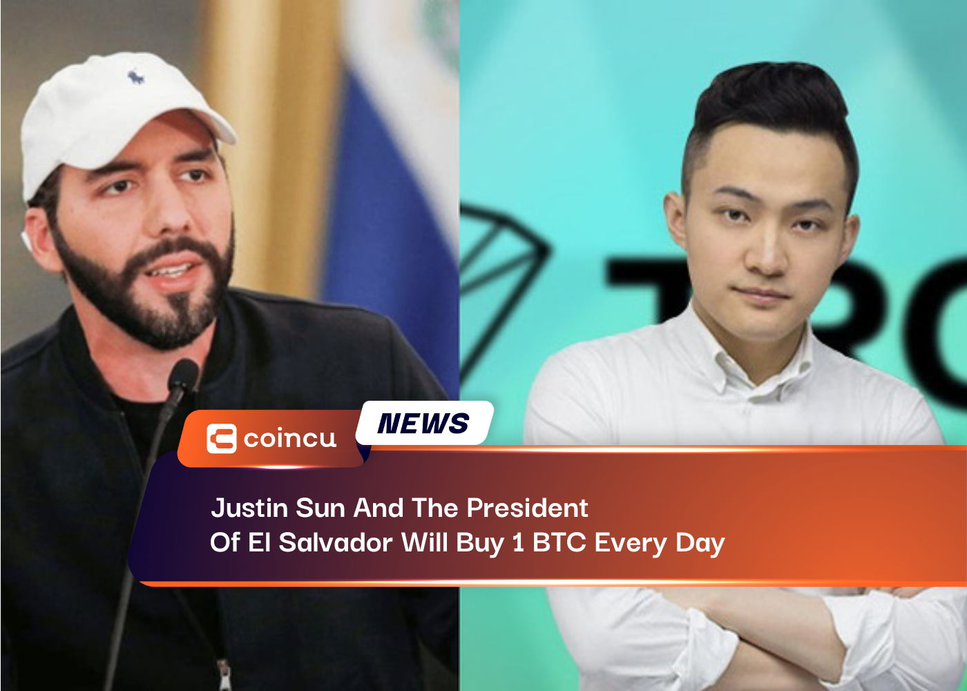 Justin Sun And The President Of El Salvador Will Buy 1 BTC Every Day