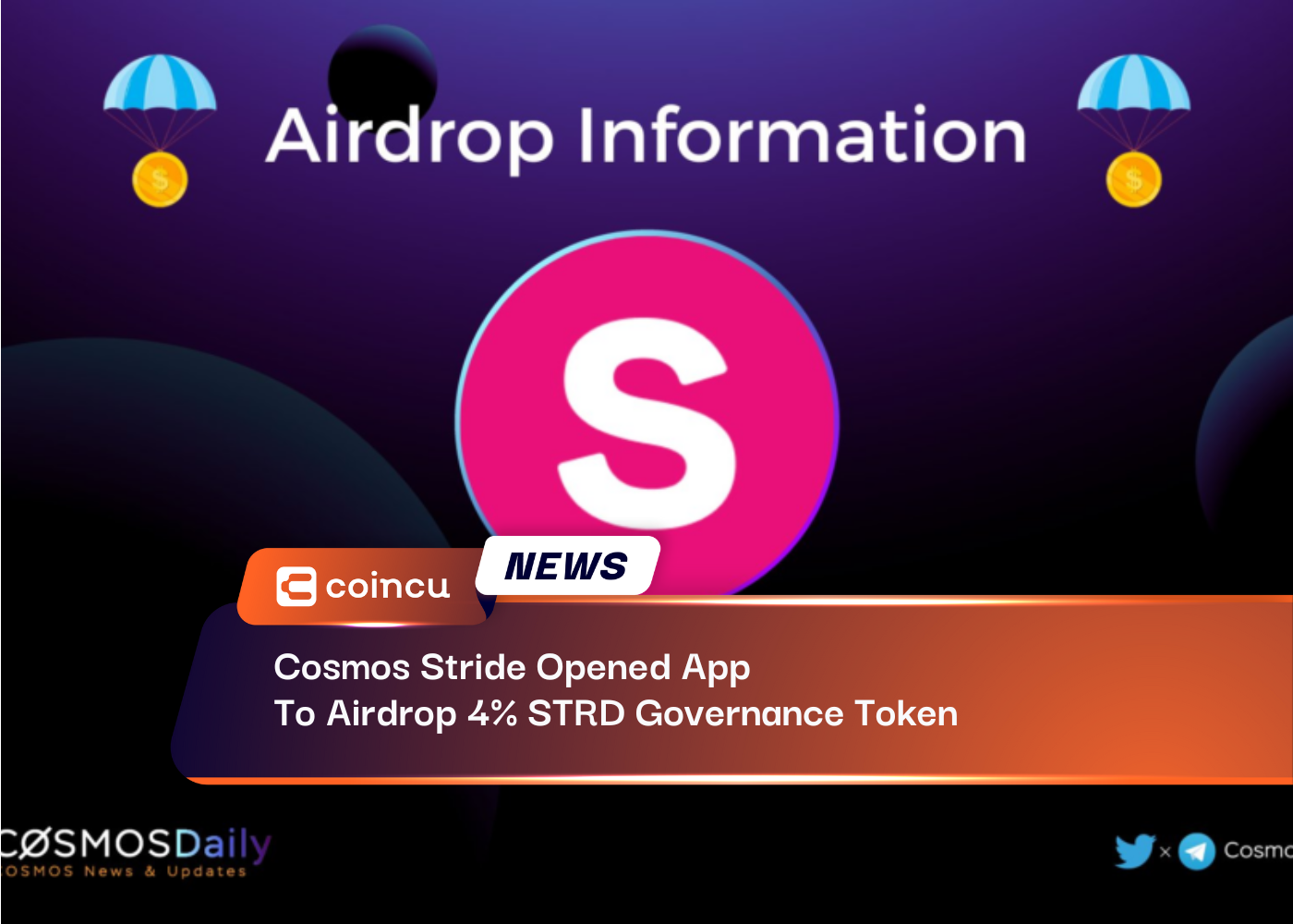 Cosmos Stride Opened App To Airdrop 4% STRD Governance Token