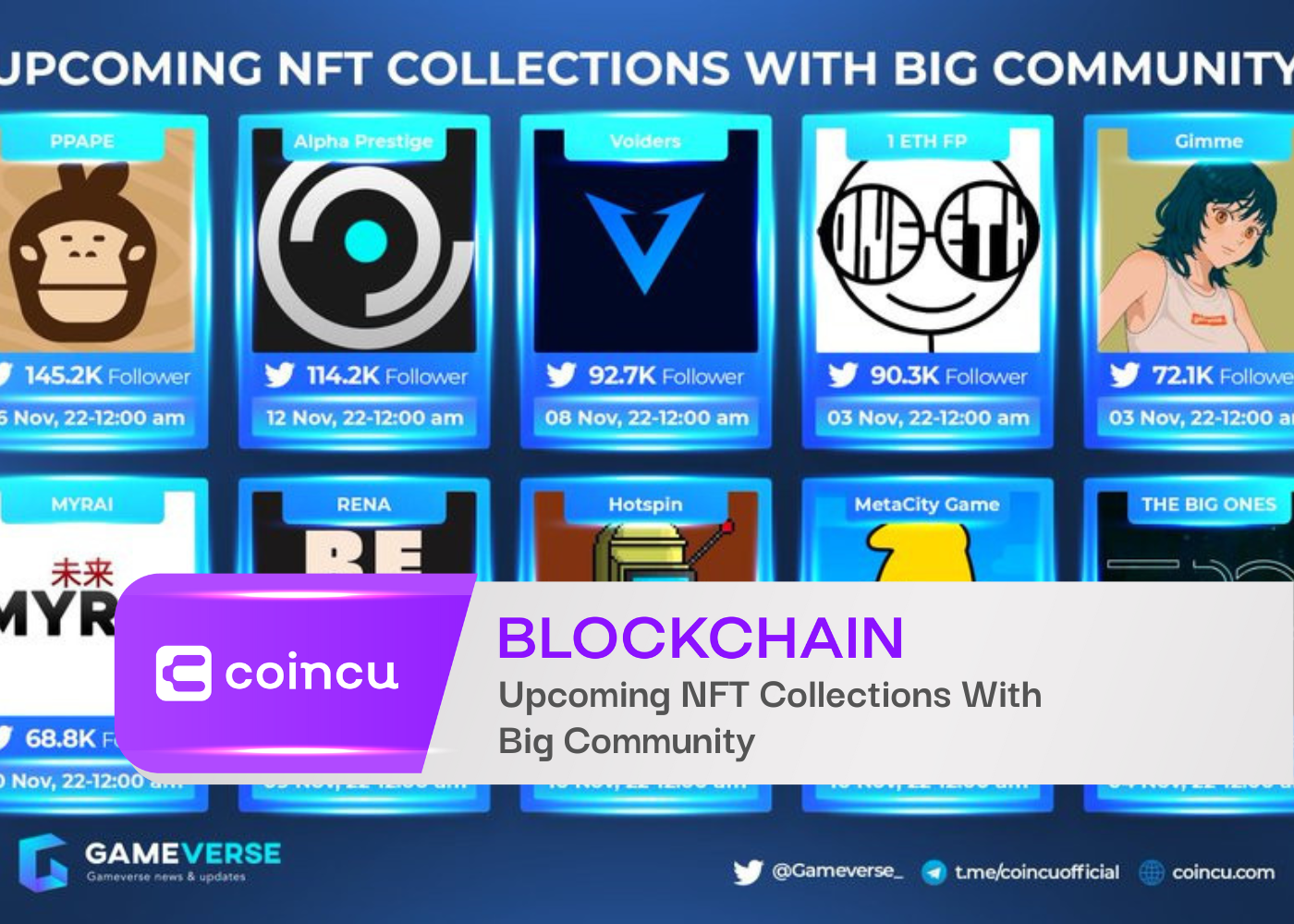 Collections NFT à venir avec une grande communauté