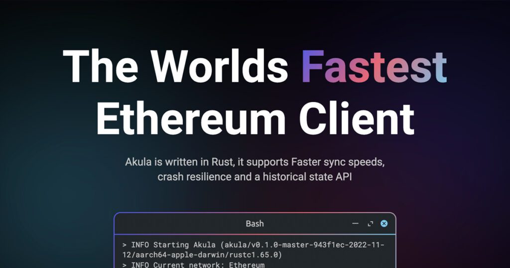 Ethereum Node Project Due To Competition From Paradigm, Akula Has Closed 1 Ethereum Node Project Due To Competition From Paradigm, Akula Has Closed