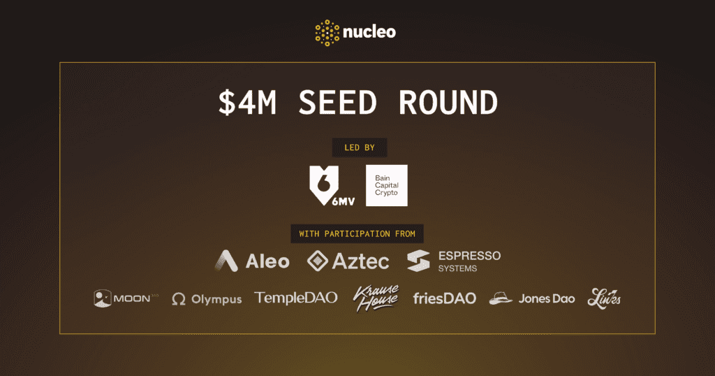 Crypto Privacy Startup Nucleo Raised $4 Million In Seed Funding 1 Crypto Privacy Startup Nucleo Raised $4 Million In Seed Funding