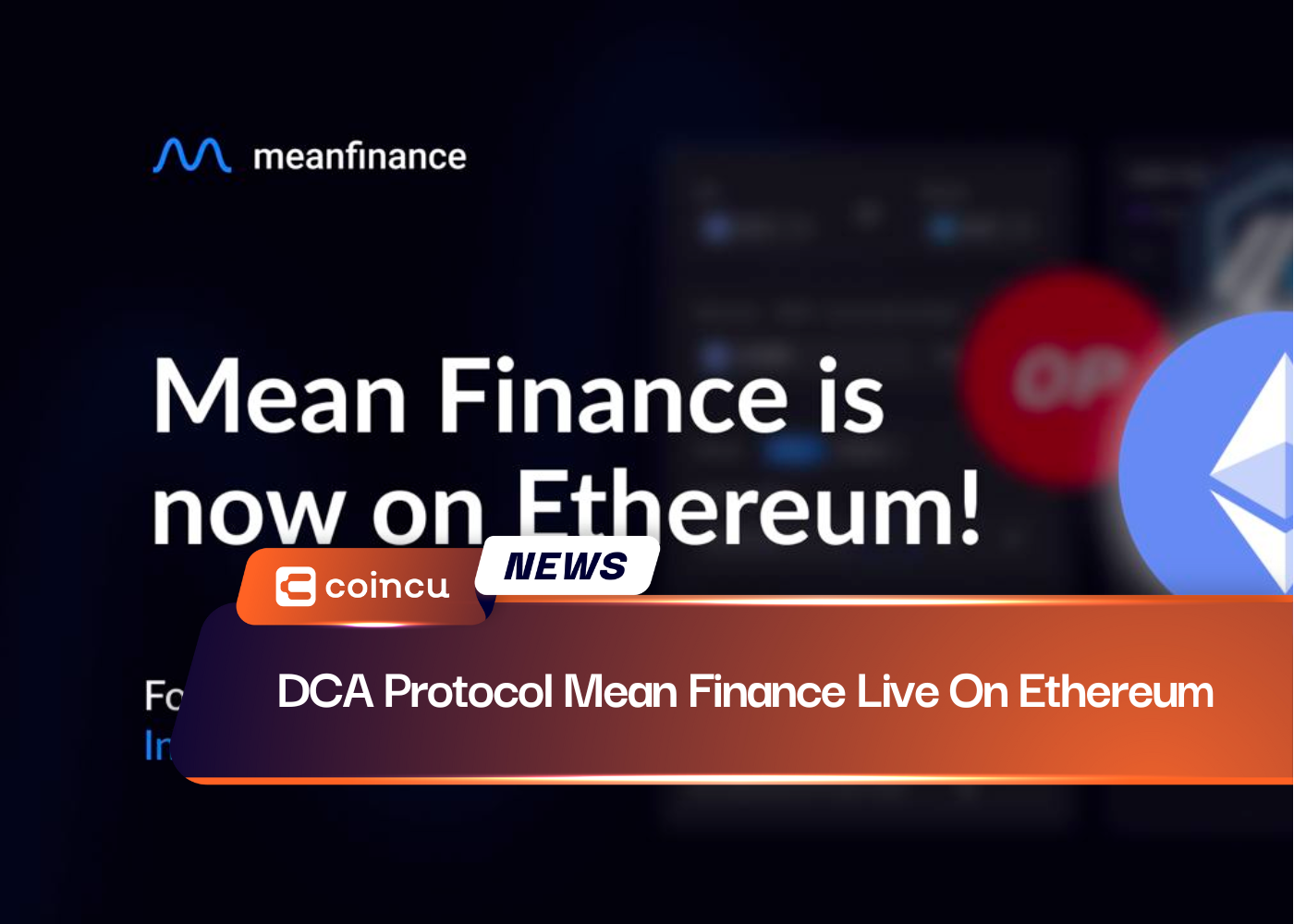 DCA Protocol Mean Finance Live On Ethereum
