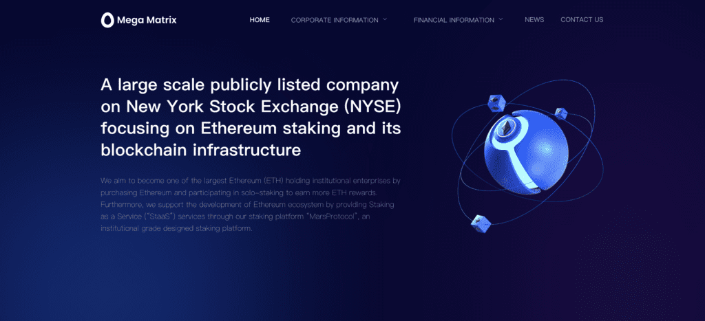 Mega Matrix Raises $10 Million To Launch New Platform MarsProtocol 1 Mega Matrix Raises $10 Million To Launch New Platform MarsProtocol