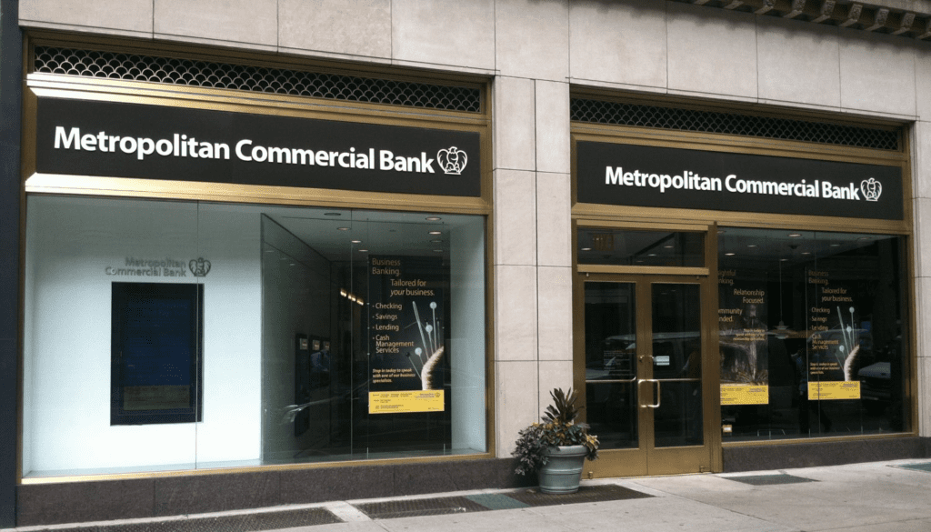 Metropolitan Commercial Bank Fully Exits Crypto Vertical