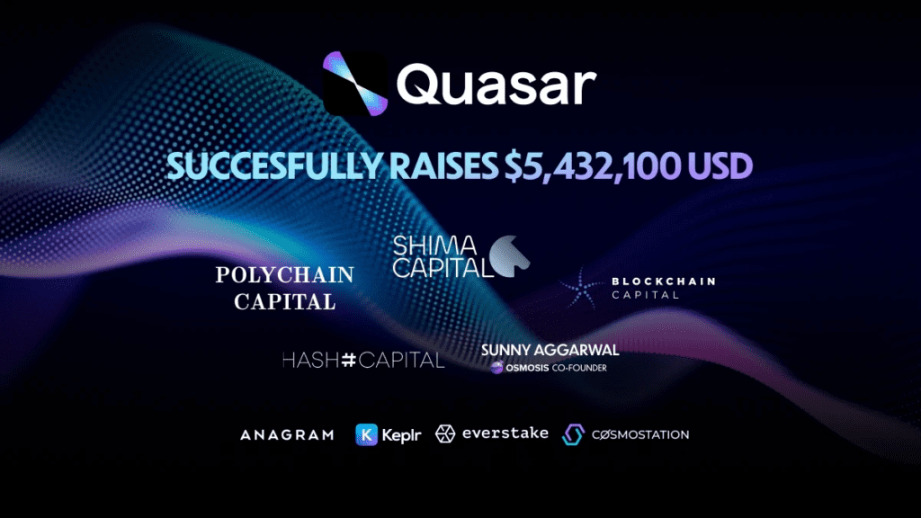 Cosmos-based DeFi Protocol Quasar Closes $5.4 Million Funding Round Led By Shima Capital