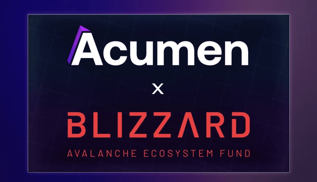 Acumen Network Receives Strategic Investment From Avalanche Blizzard Eco-Fund 1 Acumen Network Receives Strategic Investment From Avalanche Blizzard Eco-Fund