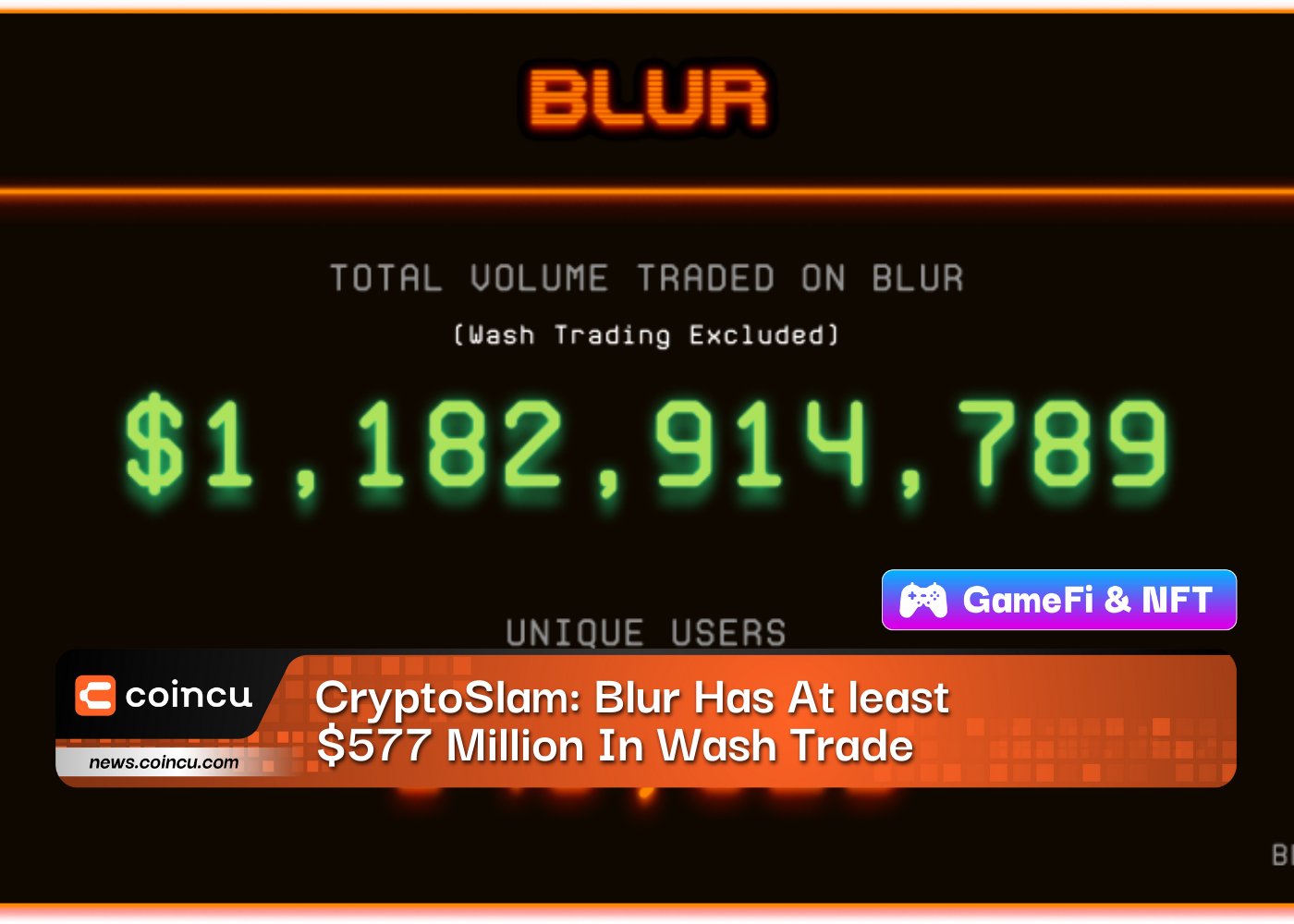 CryptoSlam: Blur Has At least $577 Million In Wash Trade