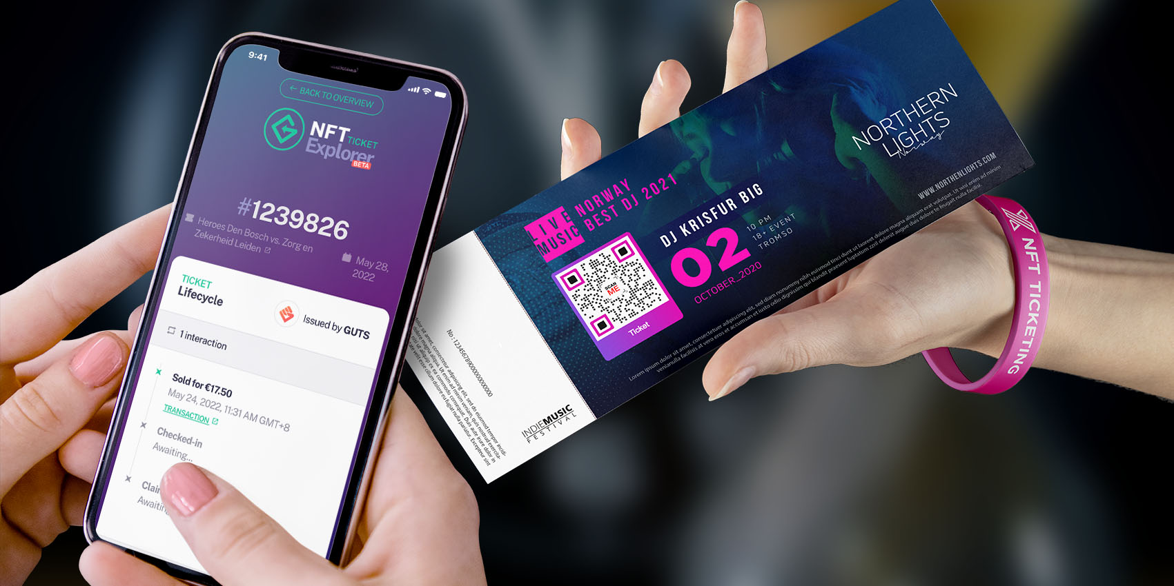 Digital ticket. Emty ticket reference.