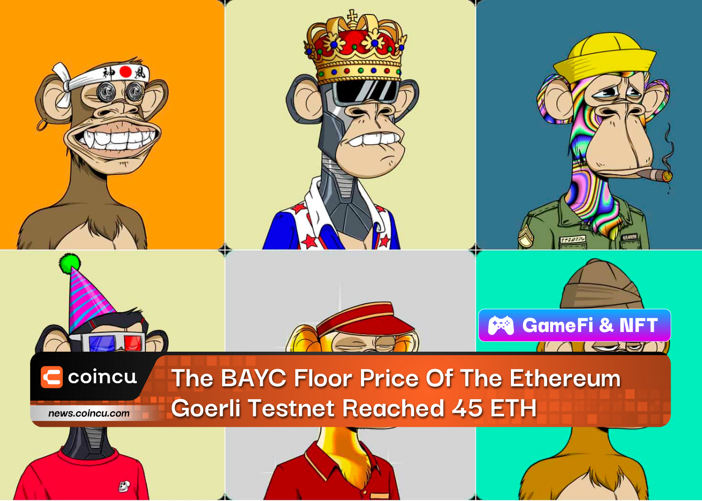 The BAYC Floor Price Of The Ethereum Goerli Testnet Reached 45 ETH