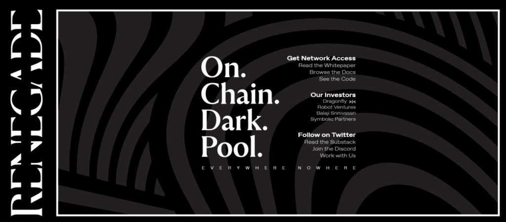 Renegade: A New Decentralized Dark Pool Based On MPC And ZKP 1 Renegade: A New Decentralized Dark Pool Based On MPC And ZKP