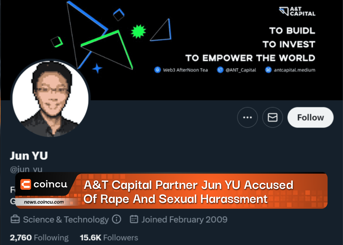A&T Capital Partner Jun YU Accused Of Rape And Sexual Harassment
