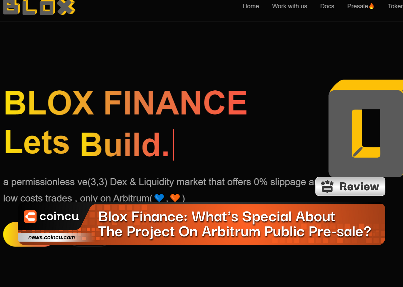 Blox Finance: What's Special About The Project On Arbitrum Public Pre-sale?