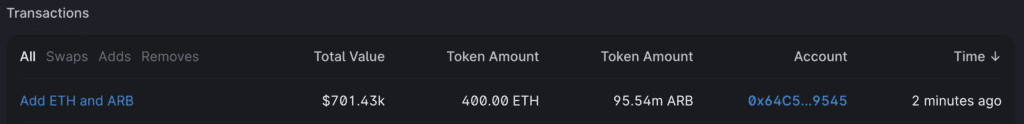 Scam Alert: Fake ETH/ARB Pool With Over 95 Million Fake ARBs On Arbitrum Uniswap V3 2 Scam Alert: Fake ETH/ARB Pool With Over 95 Million Fake ARBs On Arbitrum Uniswap V3
