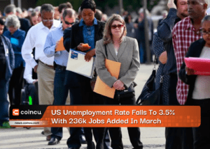 US Unemployment Rate Falls To 3.5% With 236k Jobs Added In March