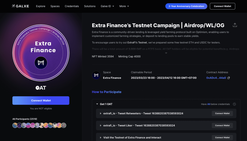 Extra Finance: How To Join Testnet To Get Airdrop?