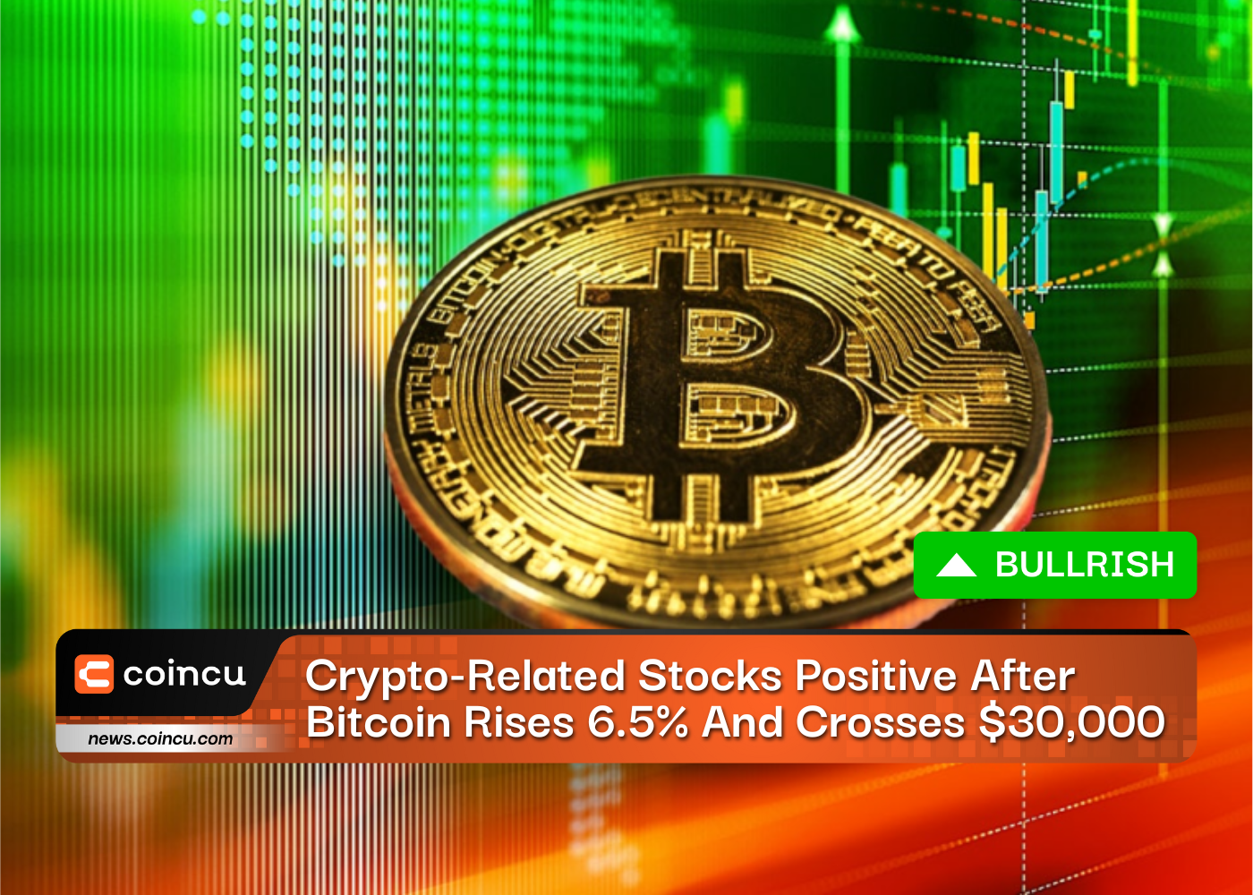 Crypto-Related Stocks Positive After Bitcoin Rises 6.5% And Crosses $30,000