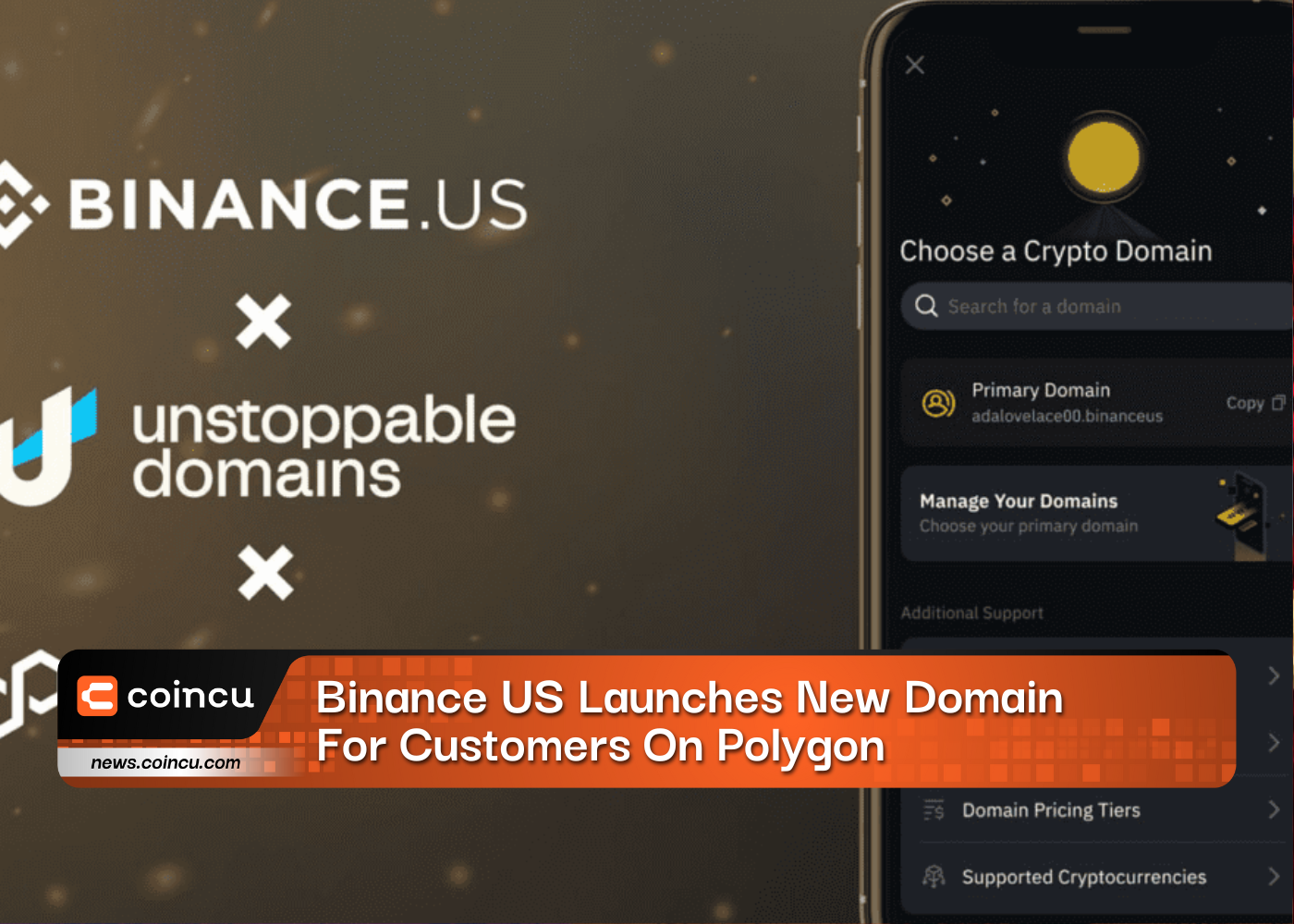Binance US Launches New Domain For Customers On Polygon