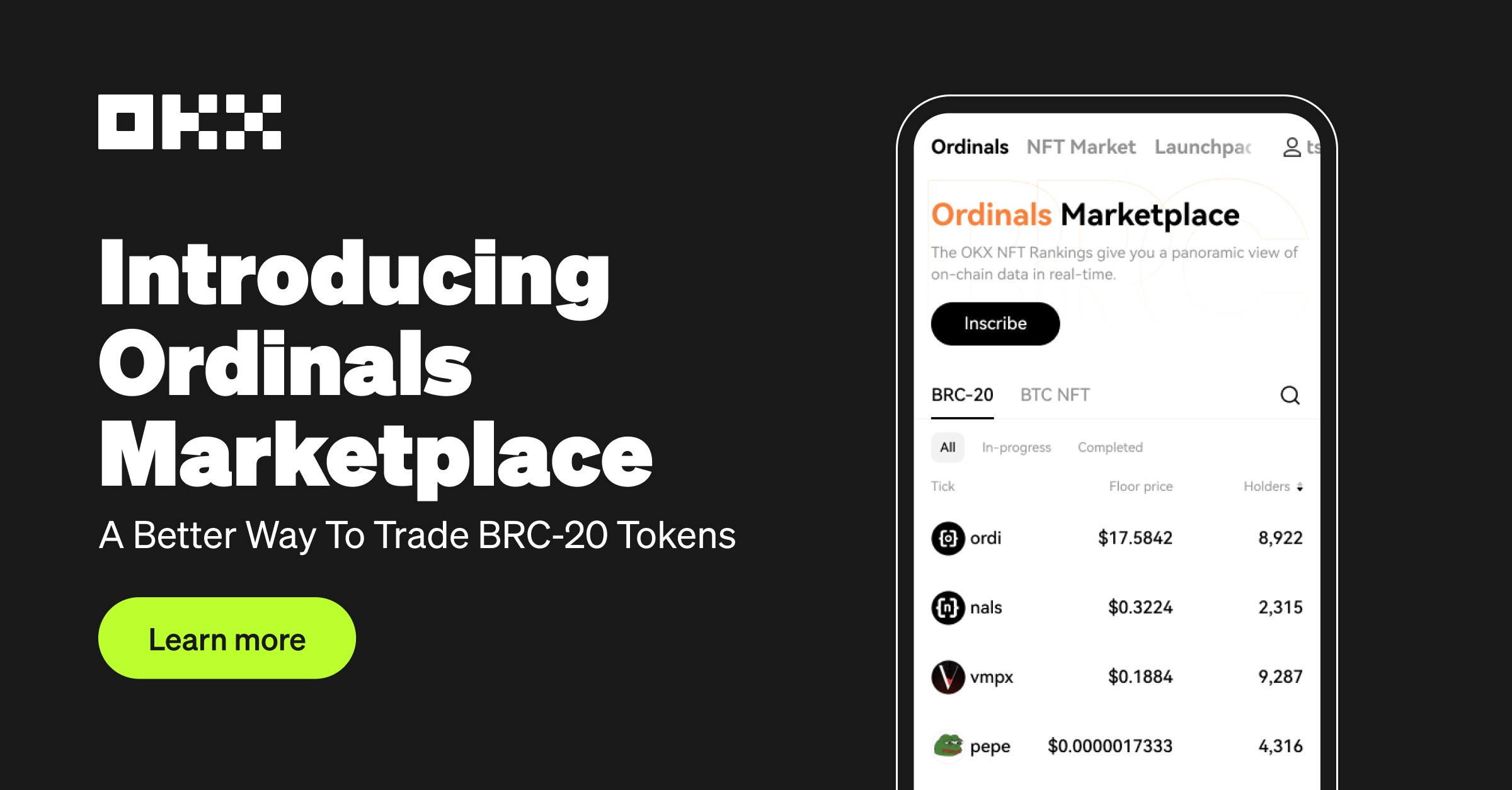 OKX Web3 Wallet Officially Launched The Oridinals Market 1 OKX Web3 Wallet Officially Launched The Oridinals Market