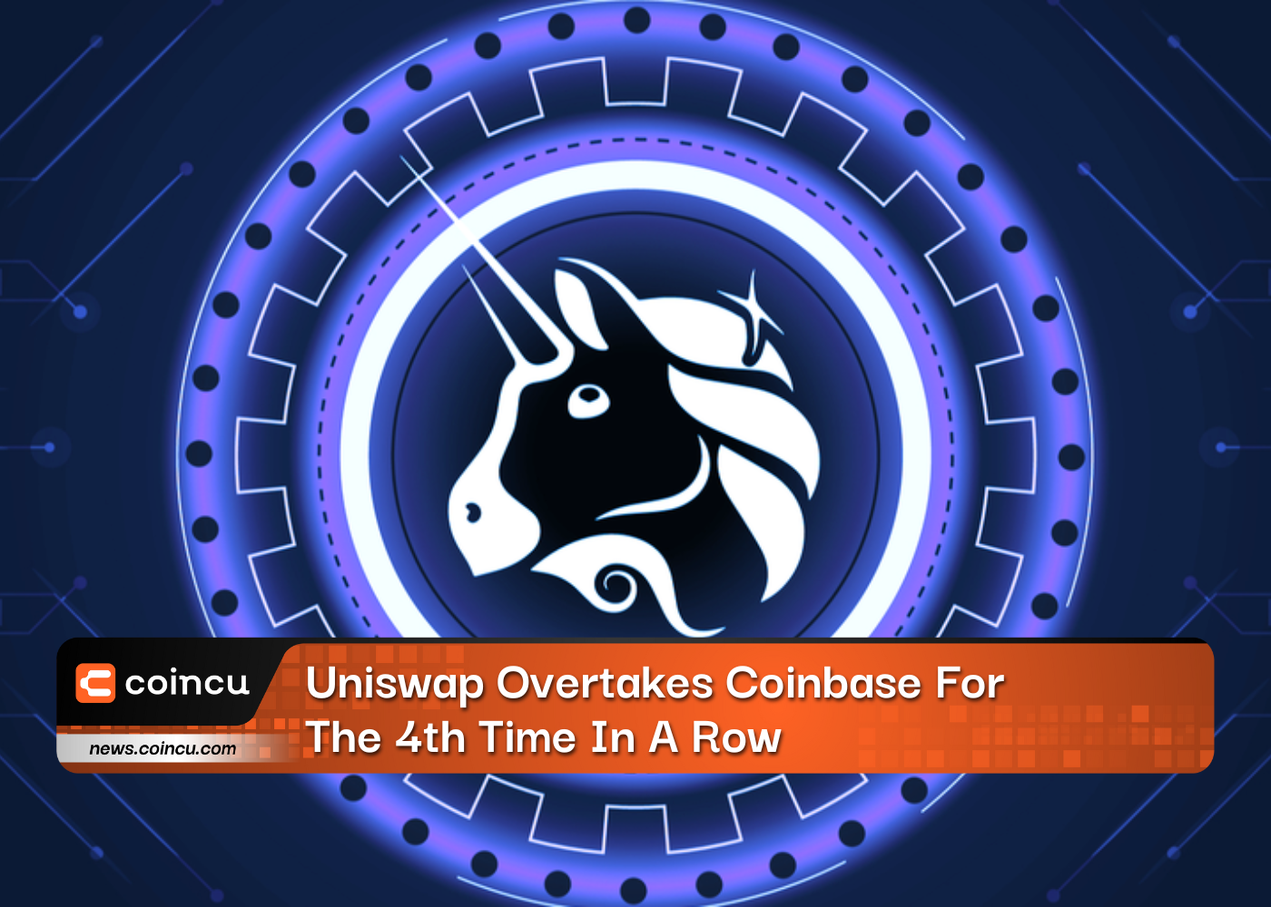 Uniswap Overtakes Coinbase For The 4th Time In A Row