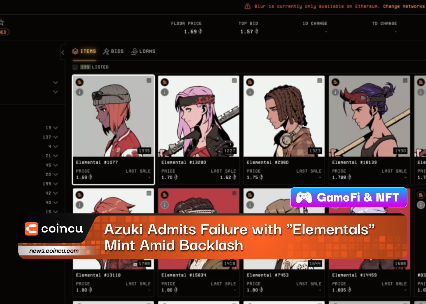 Azuki Admits Failure with Elementals