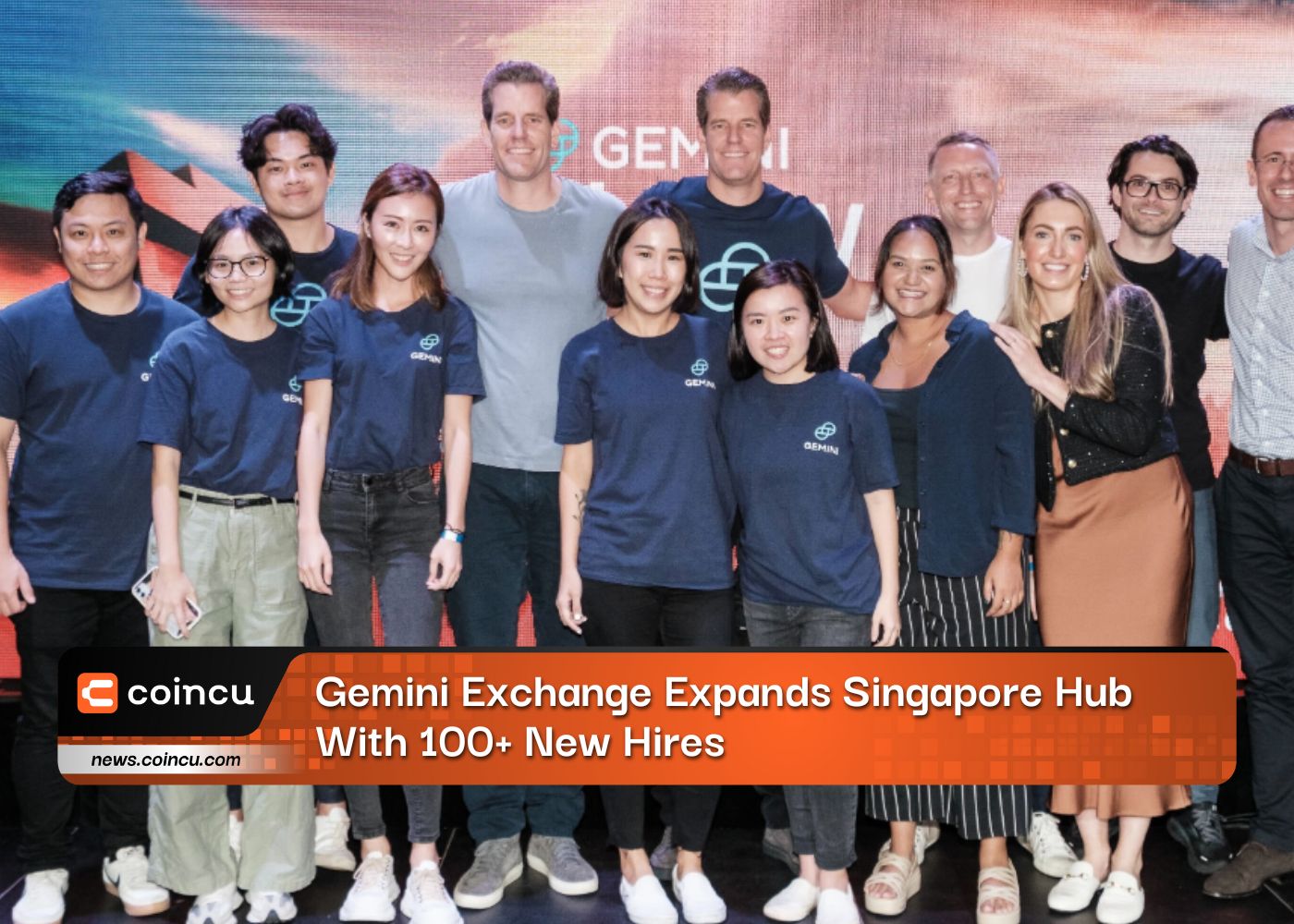 Gemini Exchange, 100명 이상의 신규 채용으로 싱가포르 허브 확장