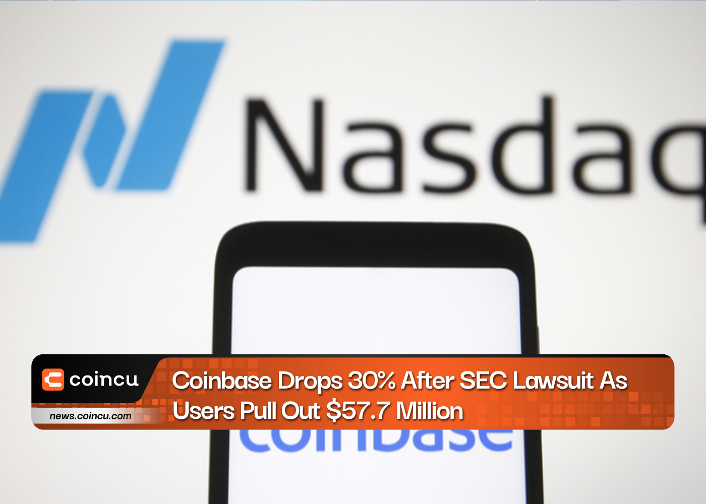Coinbase Drops 30% After SEC Lawsuit As Users Pull Out $57.7 Million