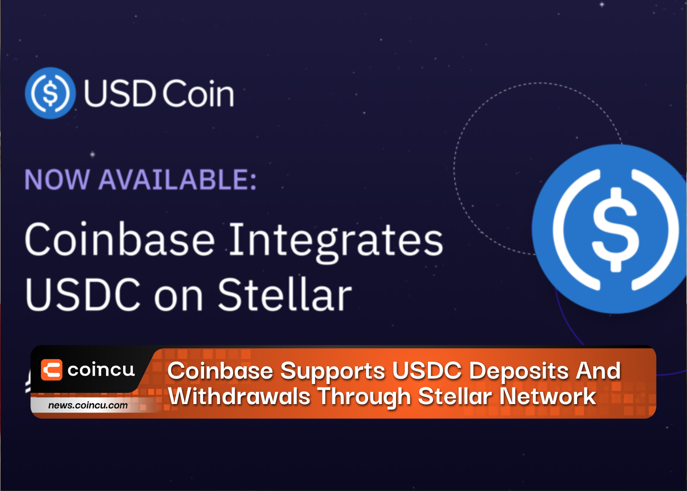 Coinbase oferece suporte a depósitos e saques em USDC por meio da rede Stellar
