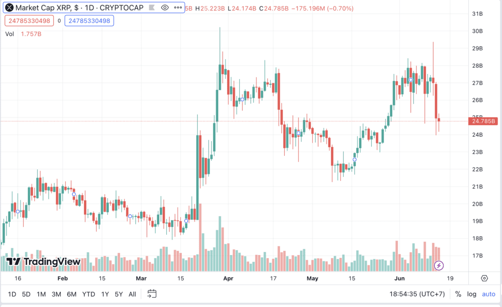 Bitcoin Plummets Below $25k, Top 10 Coins Follow Suit