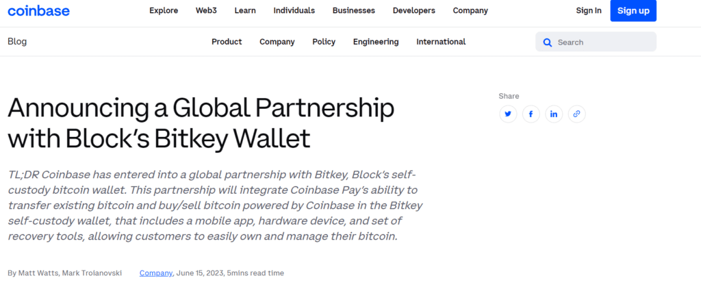 Coinbase And Bitkey Join Forces For Secure Self-Custody Wallets