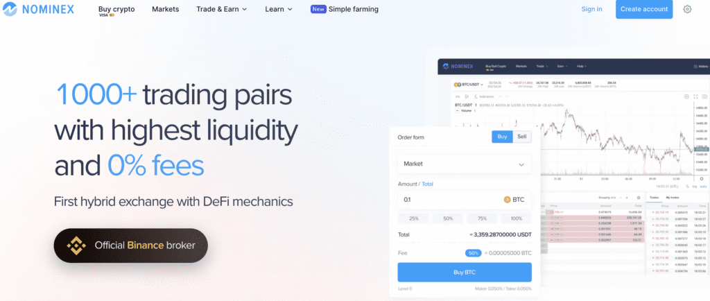 Nominex Reviews: First Hybrid Exchange With DeFi Mechanics?