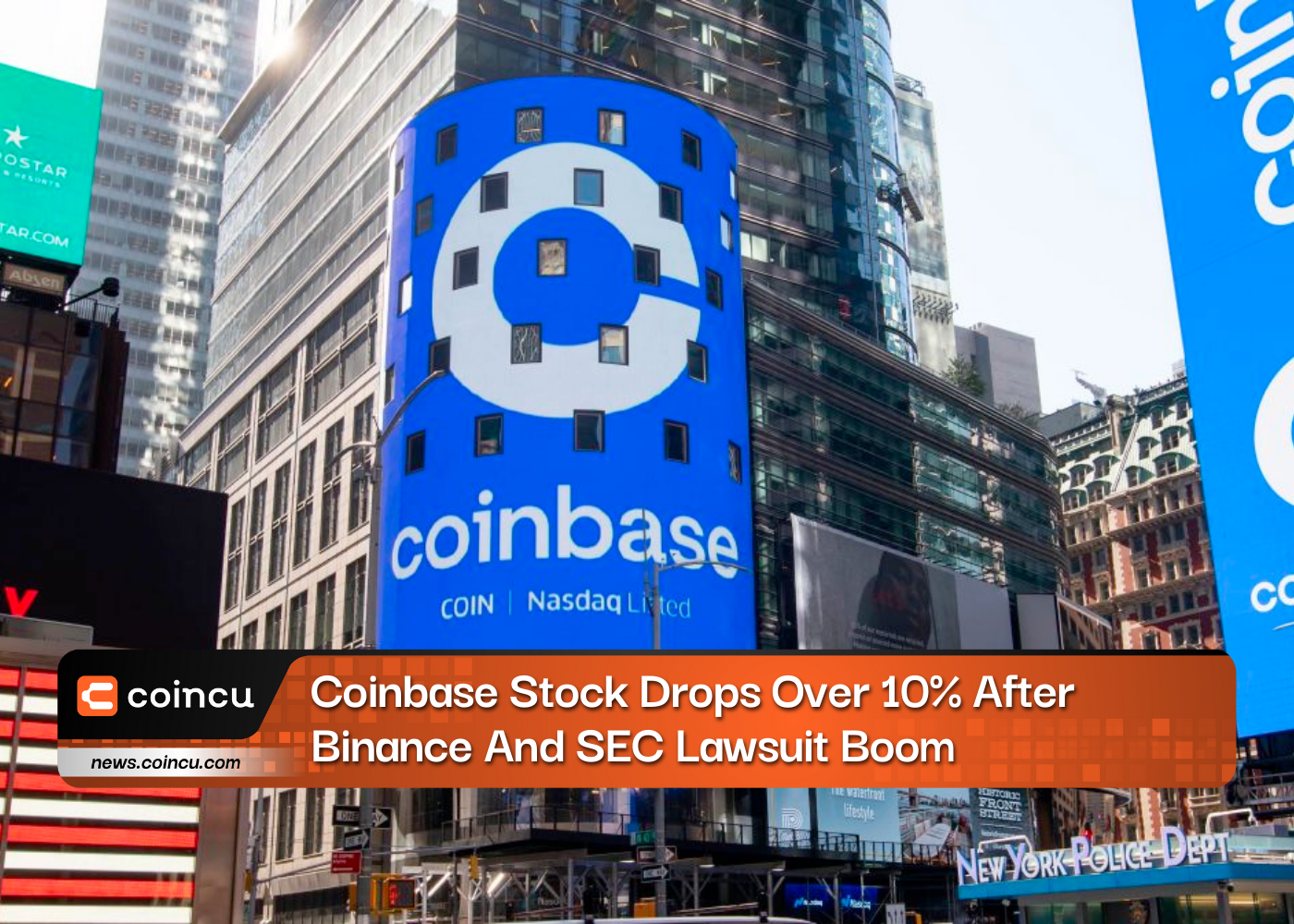 Coinbase Stock Drops Over 10% After Binance And SEC Lawsuit Boom