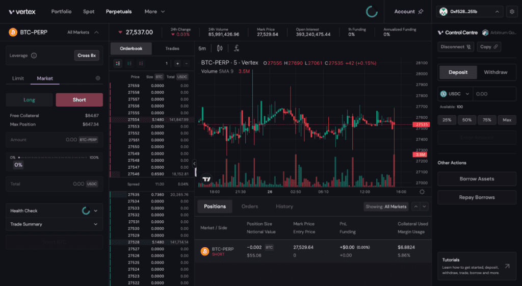 Vertex Review: Outstanding And Fully Featured DEX On Arbitrum 4 Vertex Review: Outstanding And Fully Featured DEX On Arbitrum
