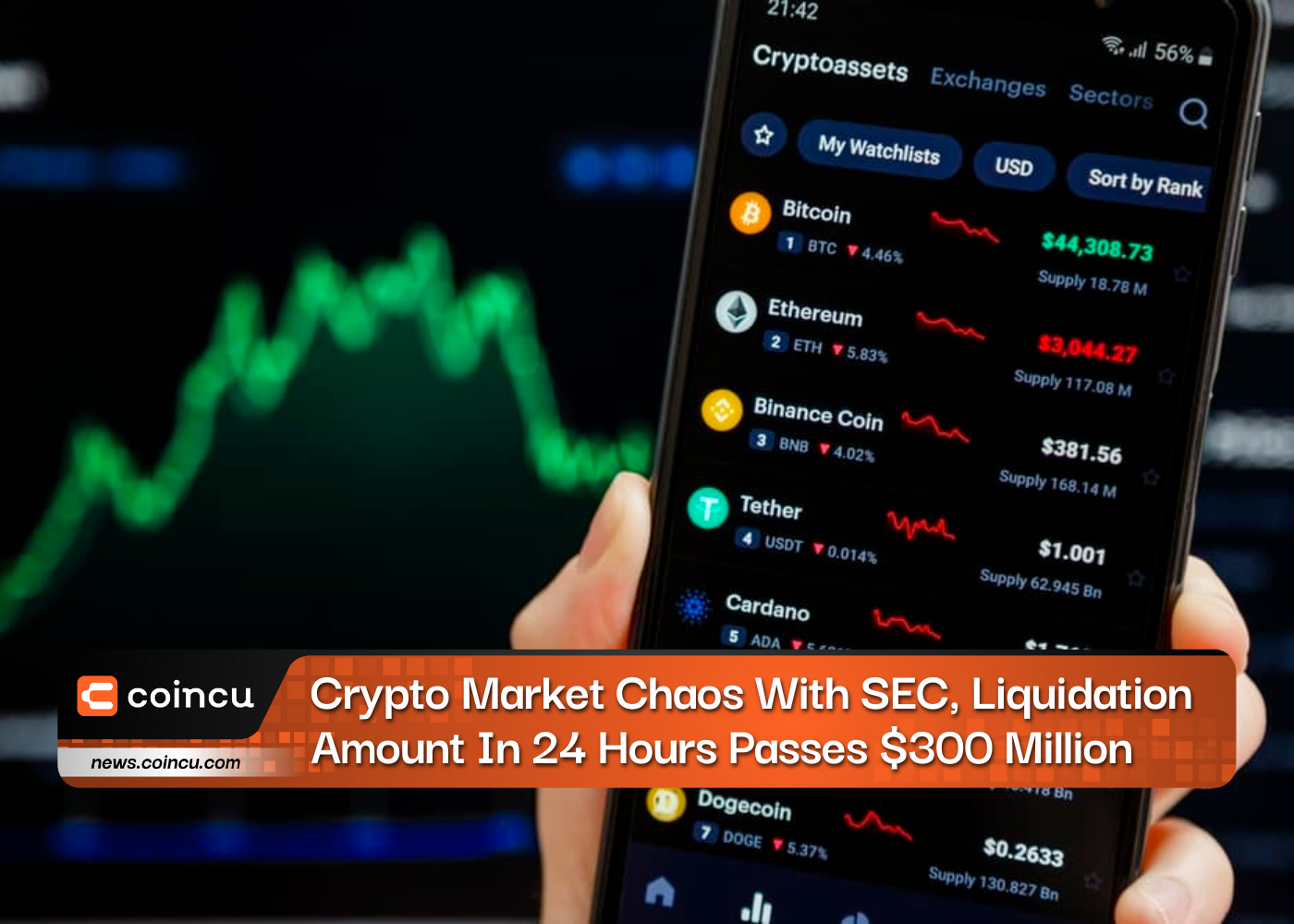 Crypto Market Chaos With SEC, Liquidation Amount In 24 Hours Passes $300 Million
