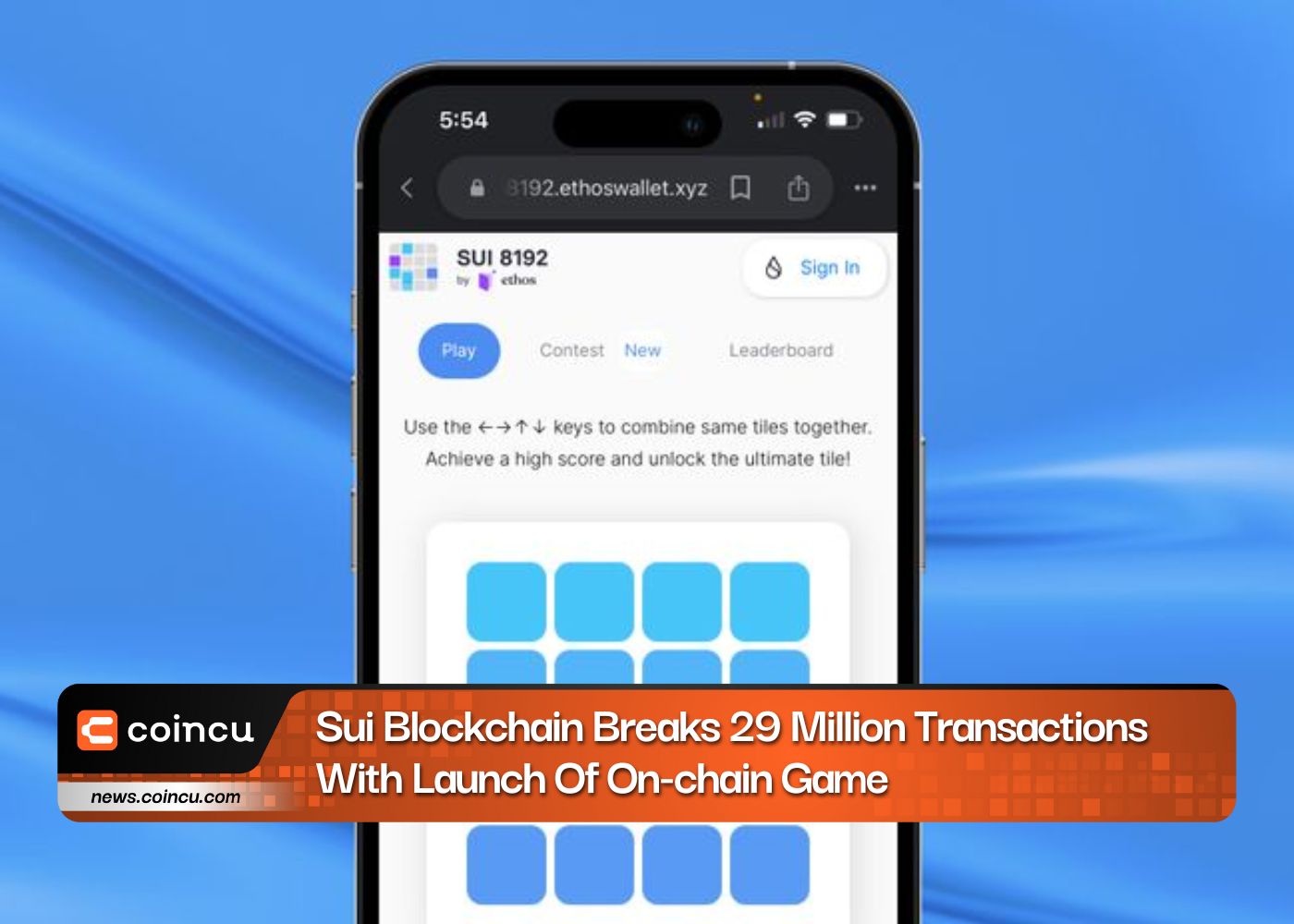 Sui Blockchain Breaks 29 Million Transactions With Launch Of On-chain Game