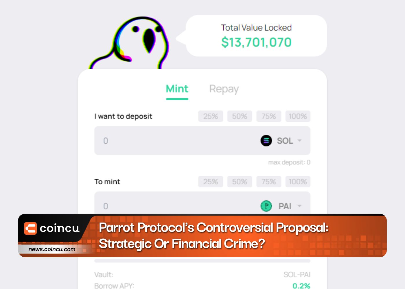 Parrot Protocol's Controversial Proposal: Strategic Or Financial Crime?