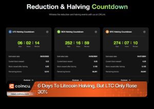 6 Days To Litecoin Halving, But LTC Only Rose 30%