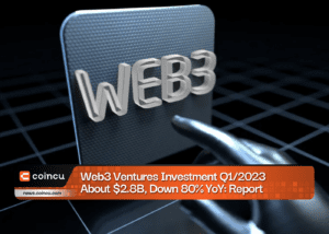 Web3 Ventures Investment Q1/2023 About $2.8B, Down 80% YoY: Report