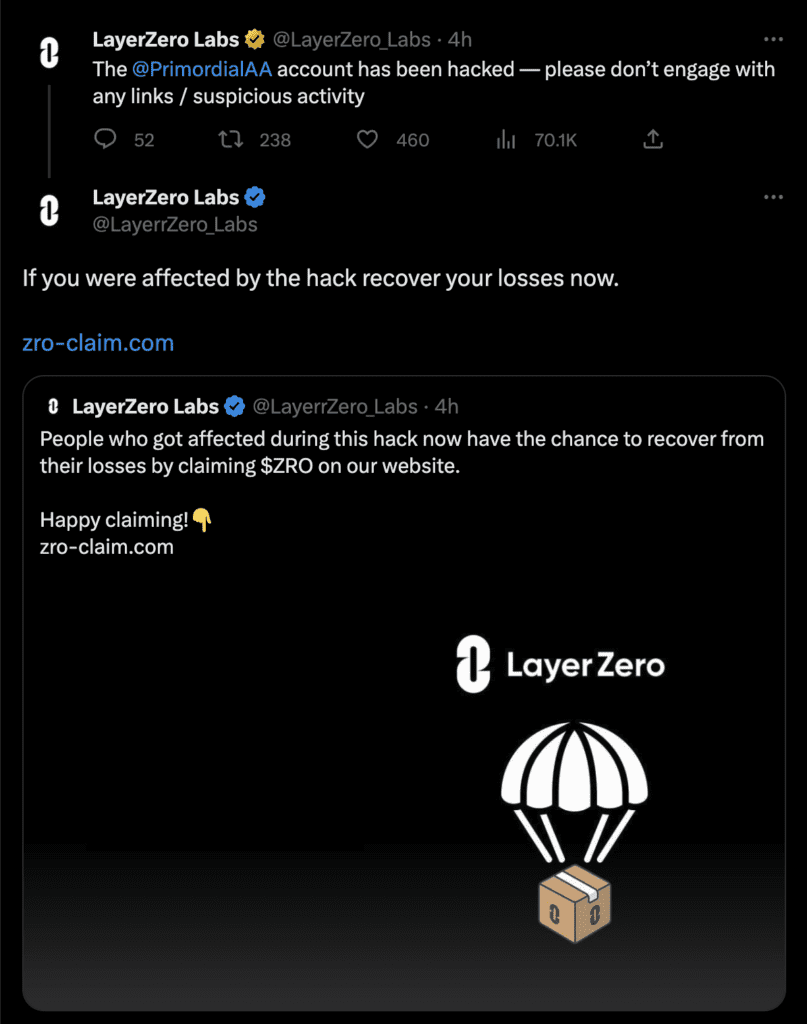 Scam Alert: LayerZero CEO Twitter Account Hacked, Crypto Community Buzzing