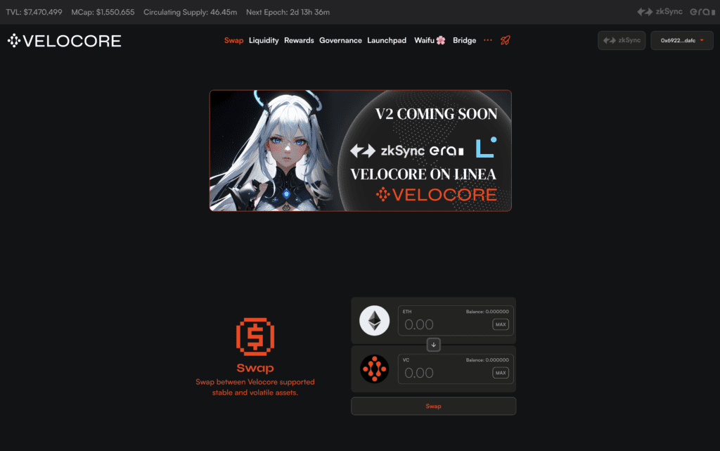 Velocore Review: Pioneering Platform On zkSync With Ve Model(3,3)