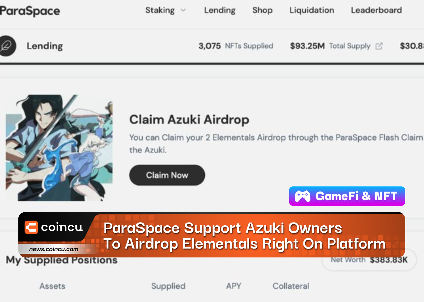 ParaSpace apóia proprietários de Azuki para lançar elementais diretamente na plataforma