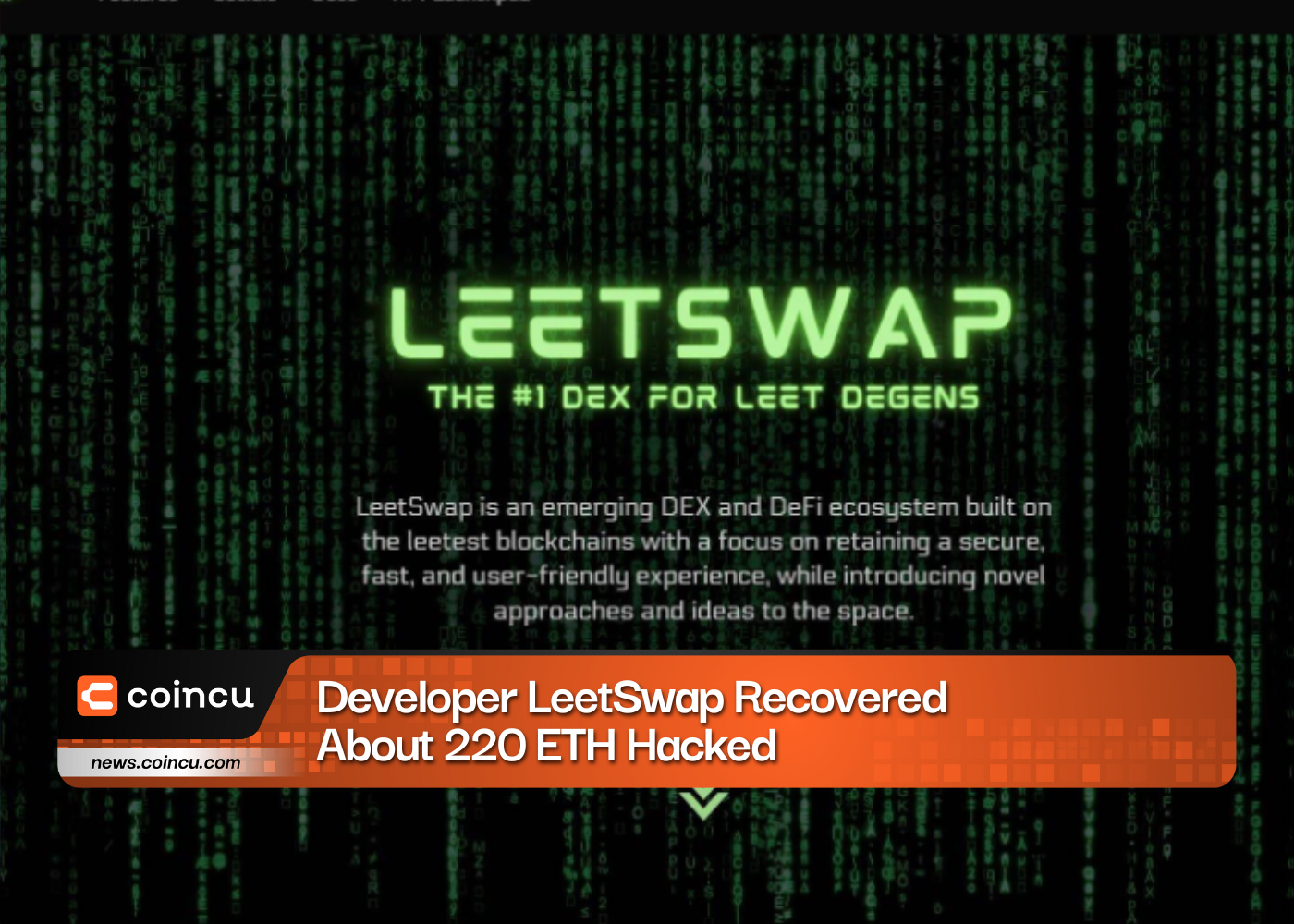 Developer LeetSwap Recovered About 220 ETH Hacked