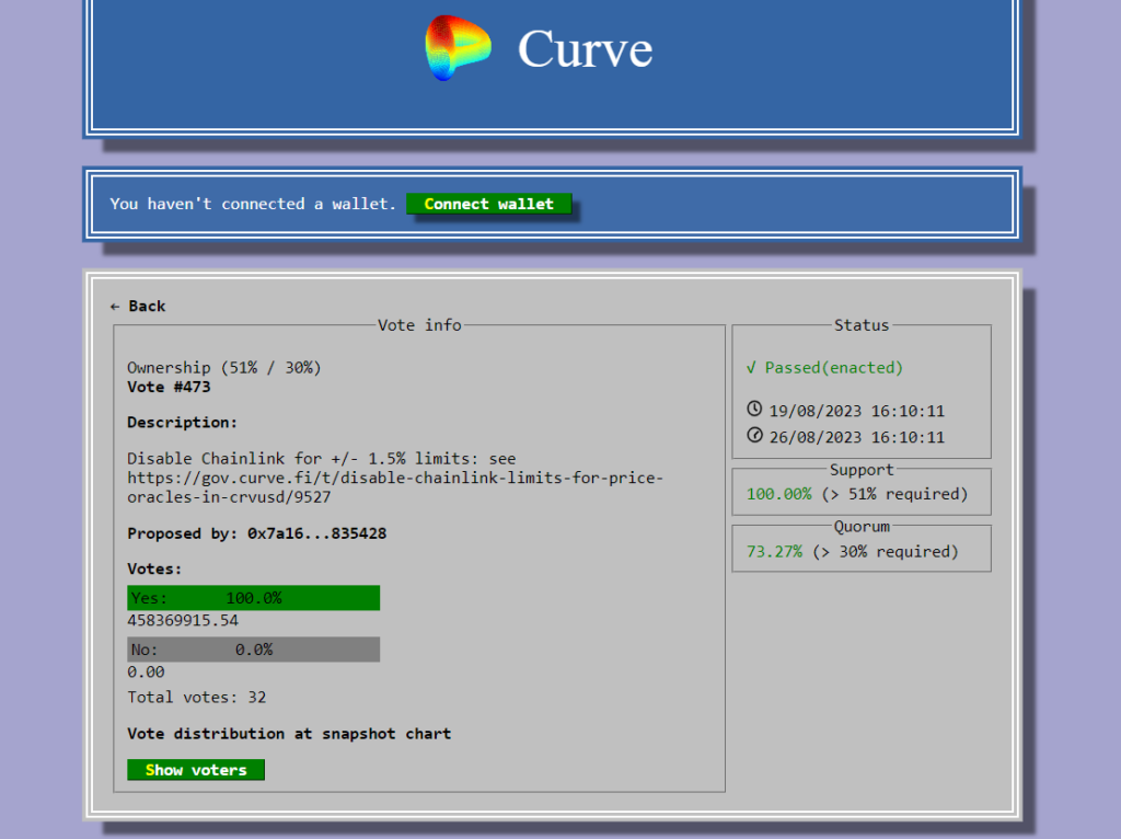 Curve Votes to Liberate Oracle crvUSD Machine from Constraints
