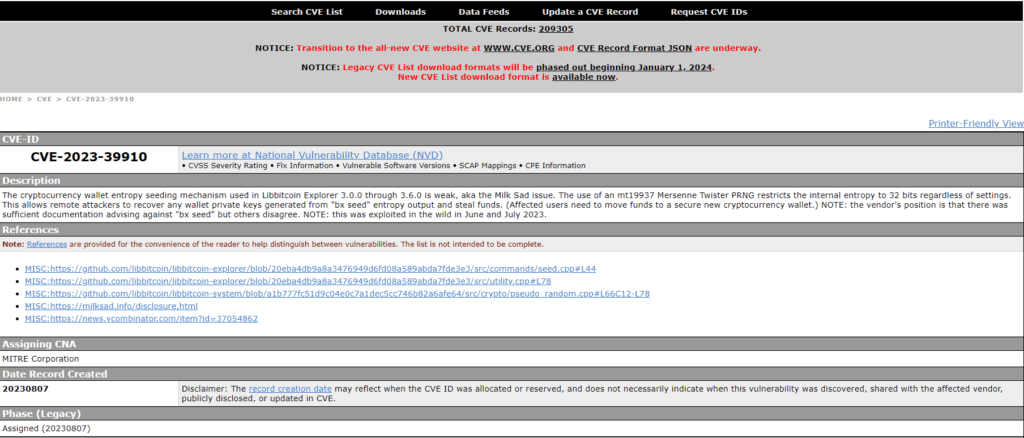 Severe Vulnerability In Libbitcoin Explorer 3.x Causing Over $900K In Crypto Theft