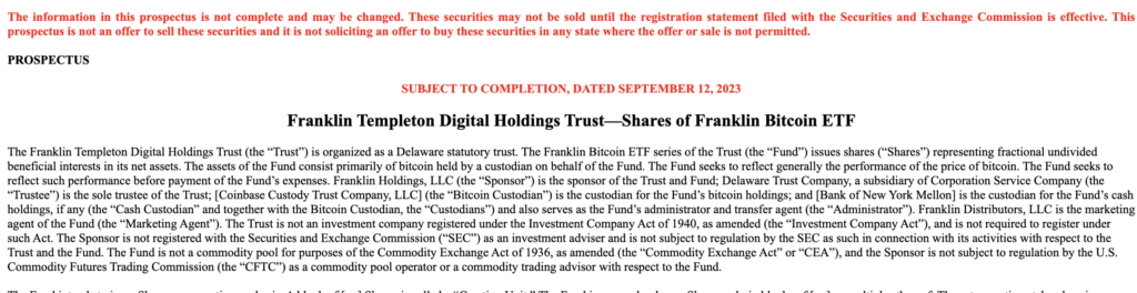 Franklin Templeton Seeks SEC Approval for Bitcoin ETF